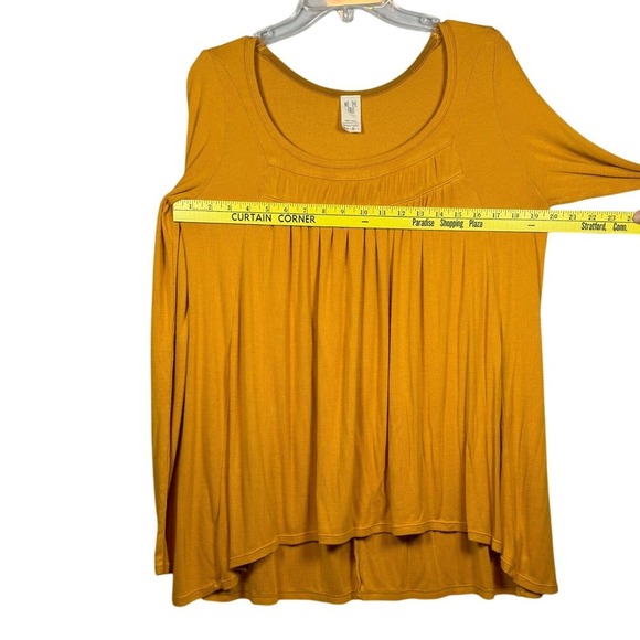 FREE PEOPLE Love Valley Long Sleeve High/low Top In Canary, Size Medium - Picture 4 of 8